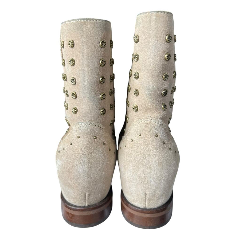 Kanna Women’s Nixie Tan Suede Studded Ankle Boot Size 39 US 8 - Picture 9 of 12
